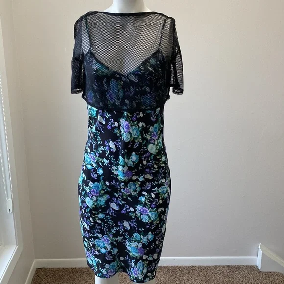 navy blue dress for baby girl 90s Red Floral Slip Dress: Vintage Midi Viscose M/L main image 0